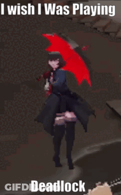 Video Game Character Holding Gun Saying I Wish I Was Playing Deadlock GIF