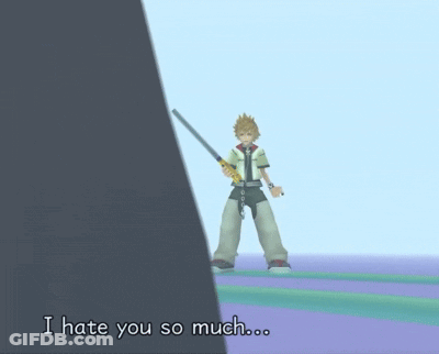 Video Game Character Holding Key Saying I Hate You GIF