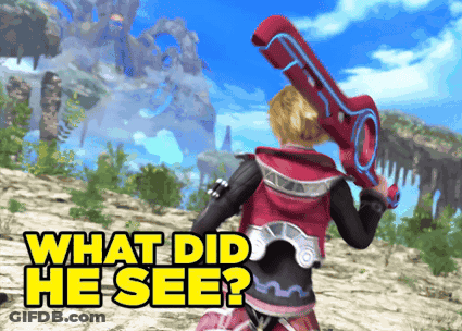 Video Game Character Holding Red Sword Saying What Did He See GIF