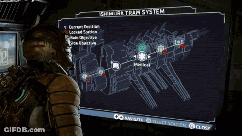 Video Game Character Holding Saw And Helmet GIF