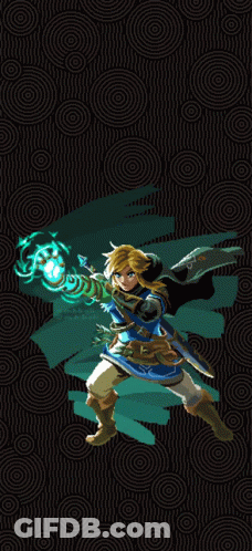 Video Game Character Holding Sword And Glowing Object GIF