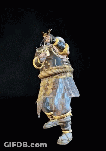 Video Game Character Holding Sword Wearing Mask GIF
