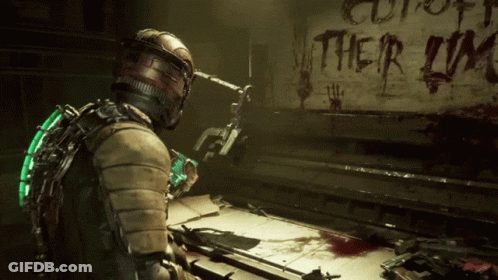 Video Game Character In Front Of Wall Saying Cut Off Their Lives GIF