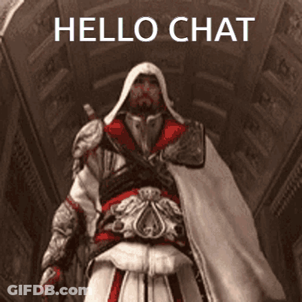 Video Game Character In Hallway Hello Chat GIF