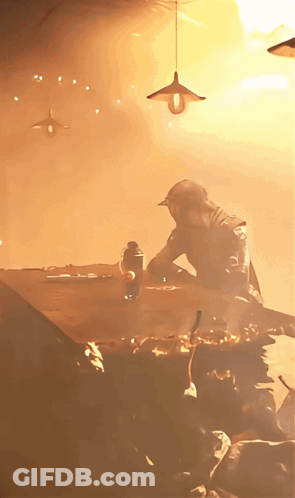 Video Game Character In Hooded Cape And Mask GIF