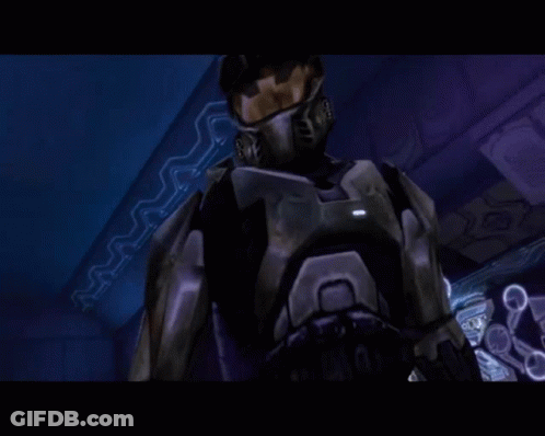 Video Game Character In Purple Room GIF