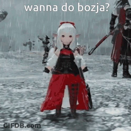 Video Game Character In Snow Wanna Do Bozja GIF