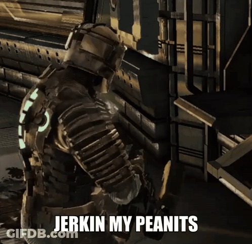 Video Game Character Jerkin My Peanuts Holding Gun GIF