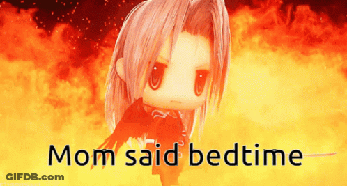 Video Game Character Mom Said Bedtime By Fire GIF