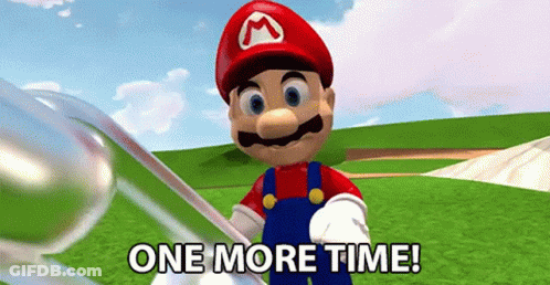 Video Game Character One More Time Holding Golf Club GIF
