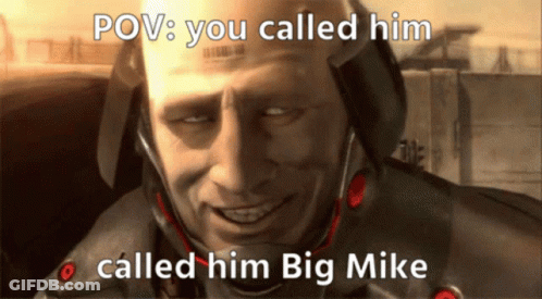 Video Game Character POV You Called Him Big Mike GIF