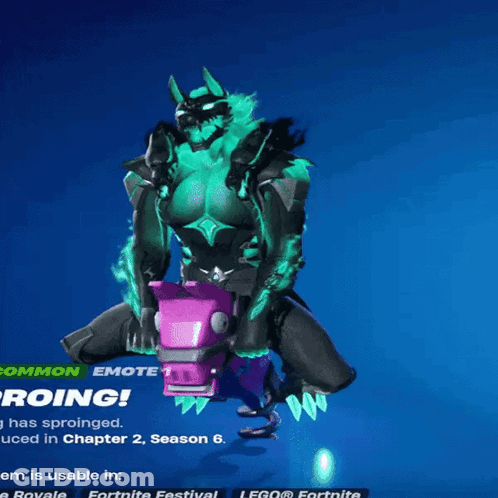 Video Game Character Riding Purple Horse Common Emote 1 GIF