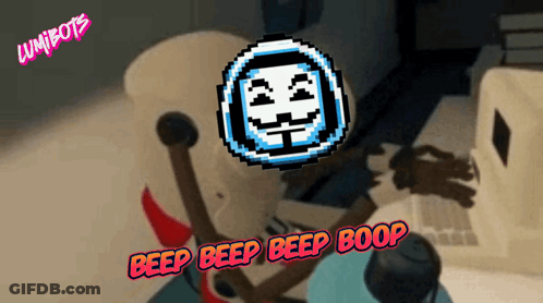 Video Game Character Saying Beep Beep Beep Boop GIF