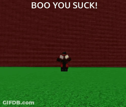 Video Game Character Saying Boo You Suck GIF