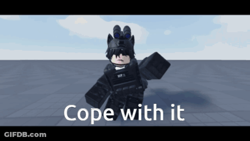 Video Game Character Saying Cope With It GIF