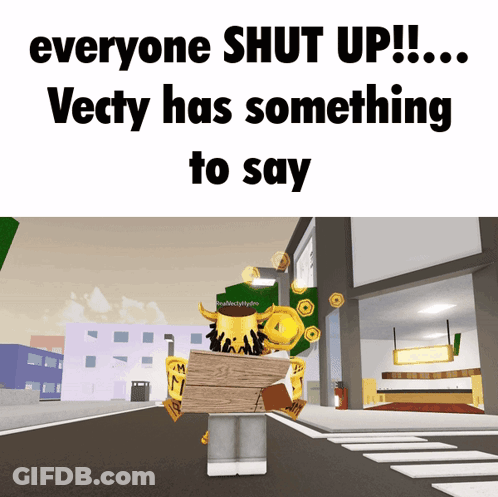 Video Game Character Saying Everyone Shut Up GIF