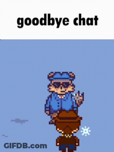 Video Game Character Saying Goodbye Chat Another Looking On GIF