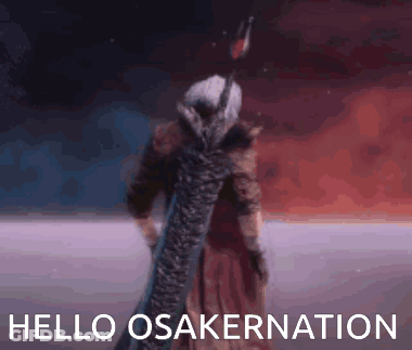 Video Game Character Saying Hello Osakaernation Holding Sword GIF