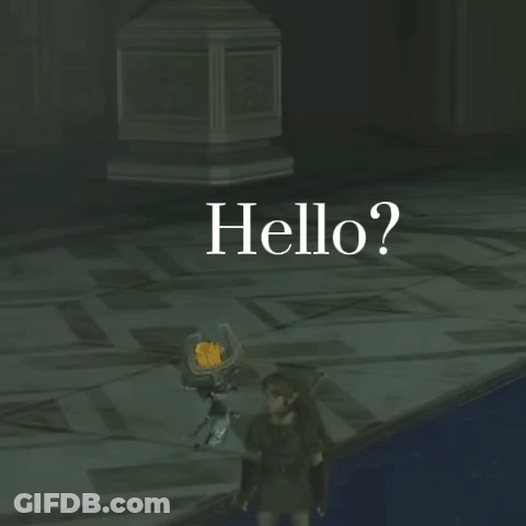 Video Game Character Saying Hello With Sword GIF