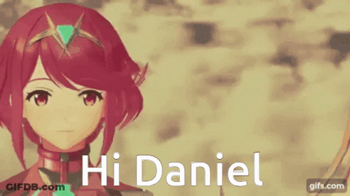 Video Game Character Saying Hi Daniel In Desert GIF