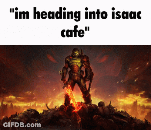 Video Game Character Saying Im Heading Into Isaac Cafe GIF