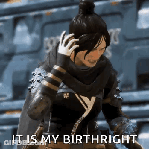 Video Game Character Saying It Is My Birthright GIF