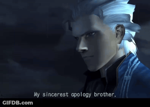 Video Game Character Saying My Sincerest Apology Brother GIF