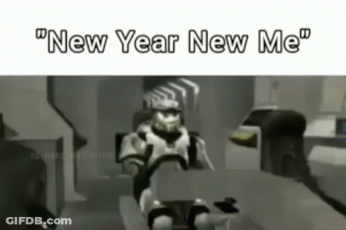 Video Game Character Saying New Year New Me While Driving GIF