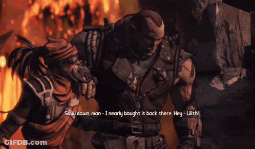 Video Game Character Saying Slow Down Man GIF