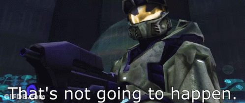 Video Game Character Saying That's Not Going To Happen GIF
