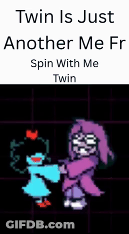 Video Game Character Saying Twin Is Just Another Me GIF