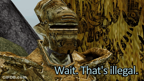 Video Game Character Saying Wait That Is Illegal GIF