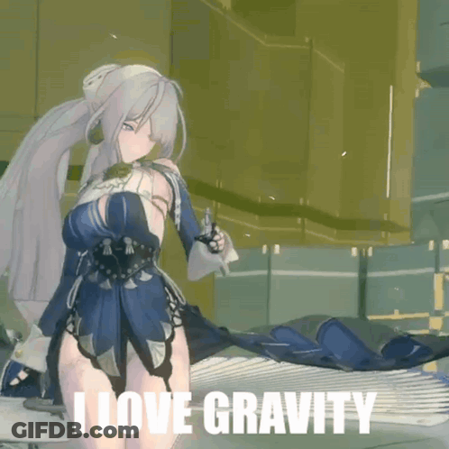 Video Game Character Says I Love Gravity GIF