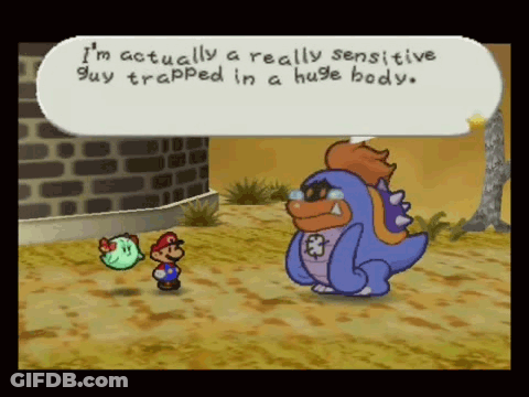 Video Game Character Says I'm Actually A Really Sensitive Guy GIF