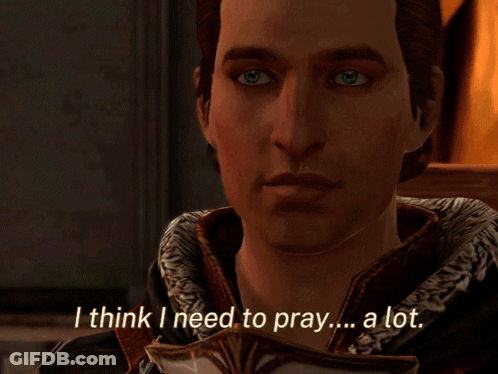 Video Game Character Says I Think I Need To Pray A Lot GIF