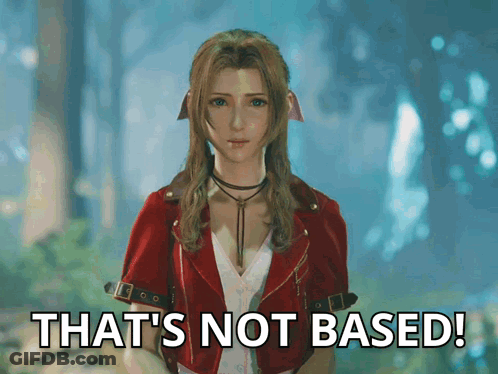 Video Game Character Says That's Not Based GIF