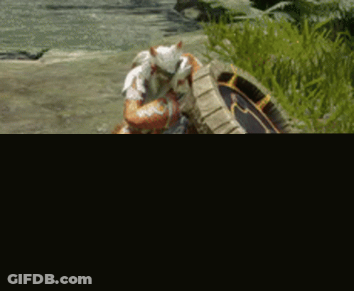 Video Game Character Sitting On Barrel GIF