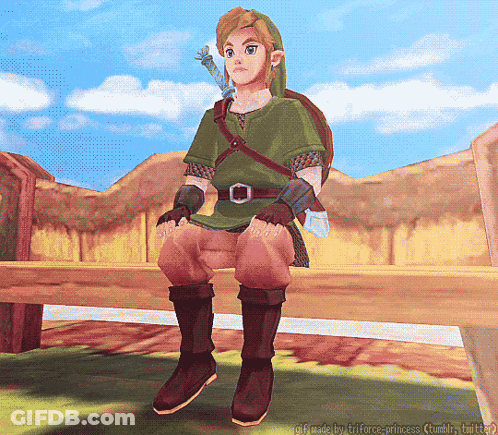 Video Game Character Sitting On Bench GIF By Tiforce-Princess GIF
