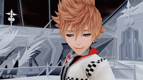 Video Game Character Smiling In Checkered Shirt GIF