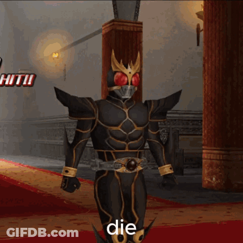 Video Game Character Standing In Front Of Hit! Sign GIF