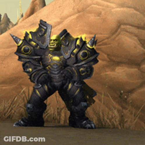 Video Game Character Standing In Grass With Mountain GIF