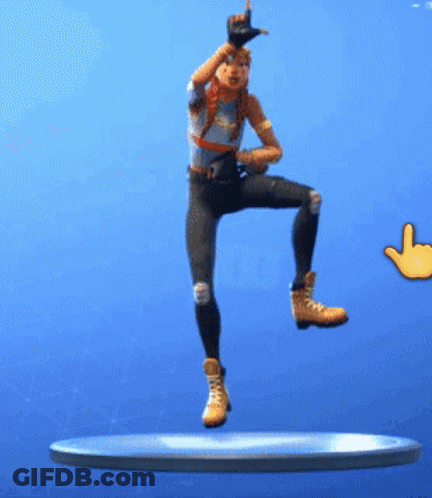 Video Game Character Standing On One Leg On Podium GIF