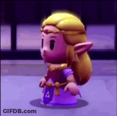 Video Game Character Standing On Purple Surface GIF