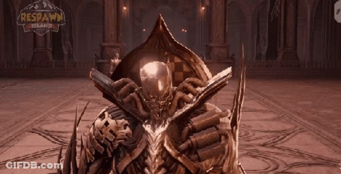 Video Game Character Standing With Sword And Shield GIF