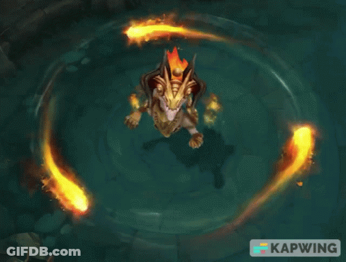 Video Game Character Surrounded By Fire Saying Gottem GIF