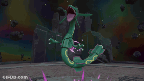 Video Game Character Surrounded By Purple Glowing Swirls GIF
