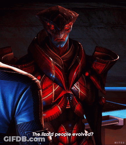 Video Game Character Talking About Lizard People GIF