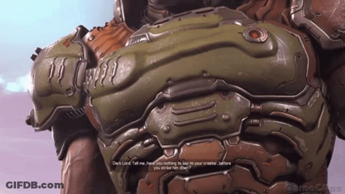 Video Game Character Talking To Dark Lord GIF
