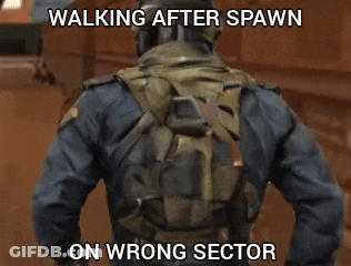 Video Game Character Walking After Spawn On Wrong Sector GIF