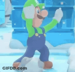 Video Game Character With Batom Text GIF